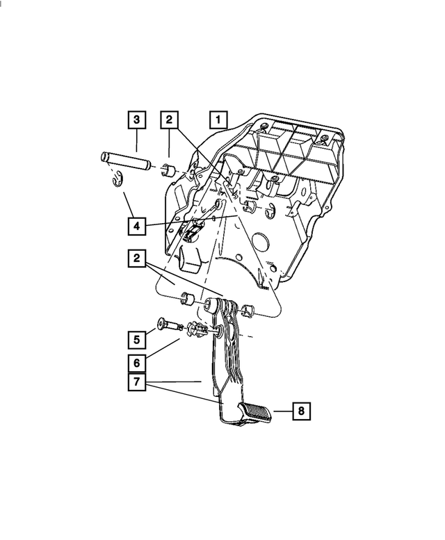 52010318AA - Clutch: Pedal Pivot Shaft for Mopar Image image