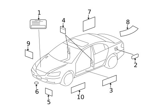 Labels for 2016 Acura RLX #0