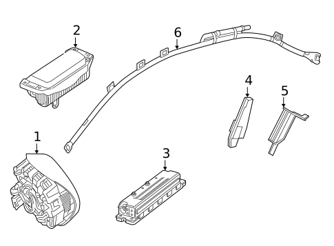 Air Bag Components for 2021 Mercedes-Benz C63 AMG #1