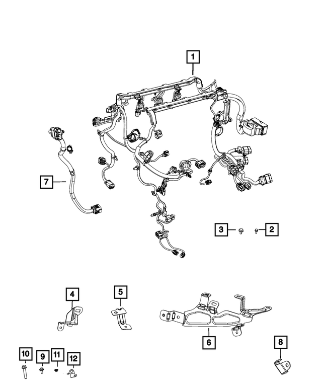 68306219AA - Electrical: Wiring Bracket for Mopar Image