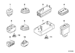 61318352732 - Vehicle Electrical System: Upper Backrest Adjustment Switch for BMW Image