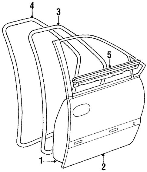 Door & Components for 2000 Chrysler Grand Voyager #0
