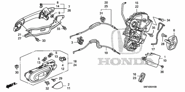 Rear Door Locks - Outer Handle for 2006 Honda Civic #0