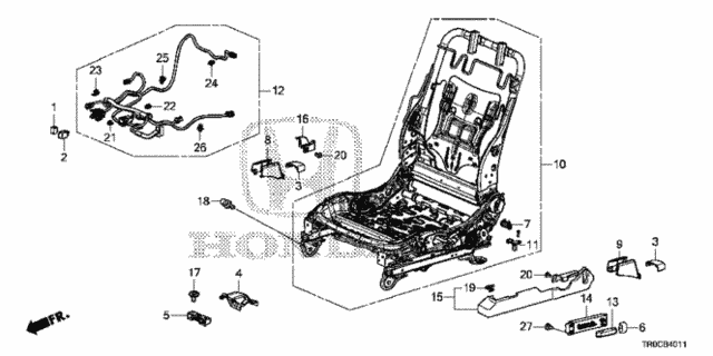 Front Seat Components (Driver Side) (Power Seat) for 2015 Honda Civic #0