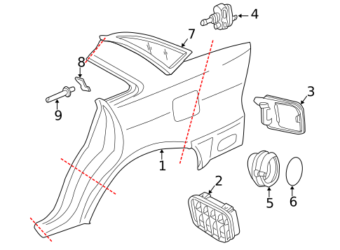 Fuel Door for 2001 Audi A4 Quattro #0