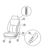 YQ381DVAA - Interior Trim: Front Seat Back, Right for Dodge: Neon Image