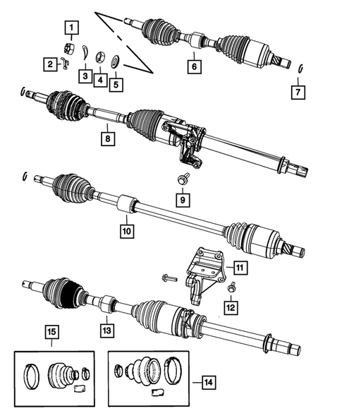 Front Axle Drive Shafts for 2014 Jeep Patriot #0