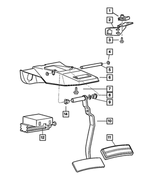 56045044AD - Service Brakes: Brake Lamp Switch Bracket for Dodge: Ram 1500, Ram 2500, Ram 3500 Image
