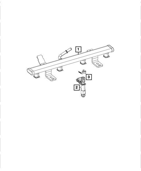 Fuel Rail and Injectors for 2021 Ram ProMaster City #0