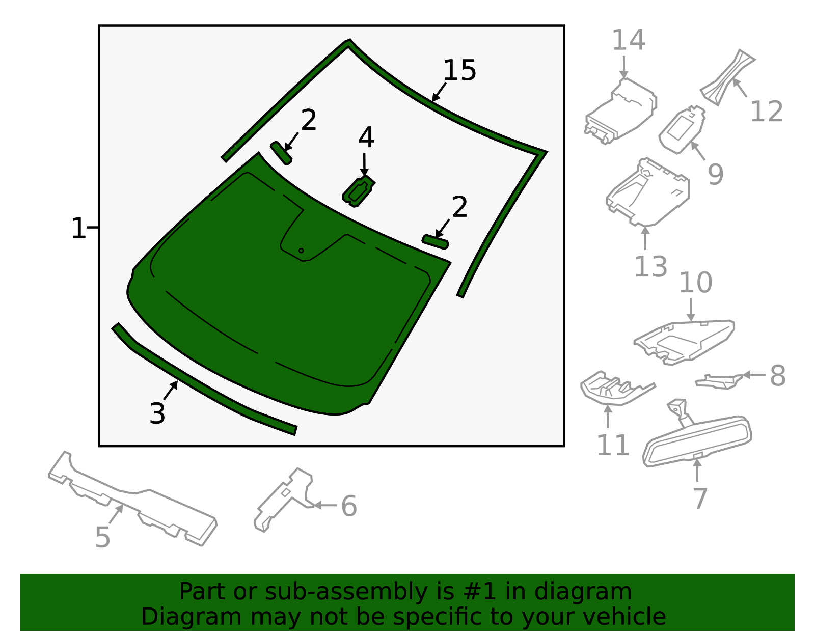 TN39-63-900B | 2021-2023 Mazda CX-9 Windshield | Palladino Mazda Parts