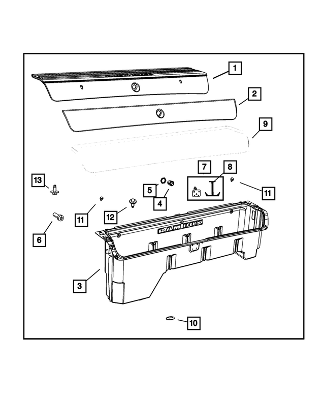 68054182AB - Body Sheet Metal Except Doors: Hex Head Bolt for Mopar Image image