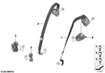 72115A24DB0 - : Rear Center Upper Belt for BMW Image