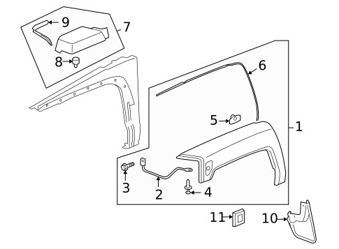 Exterior Trim - Fender for 2010 Hummer H3T #0