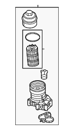 6M115401L - Engine: Oil Filter Housing for Audi: A6 allroad, A6 Quattro, A7 Sportback, A8 Quattro, Q7, Q8, RS Q8, RS5, RS5 Sportback, RS6 Avant, RS7 Sportback, S4, S5, S5 Sportback, S6, S7 Sportback, S8, SQ5, SQ5 Sportback, SQ7, SQ8 Image