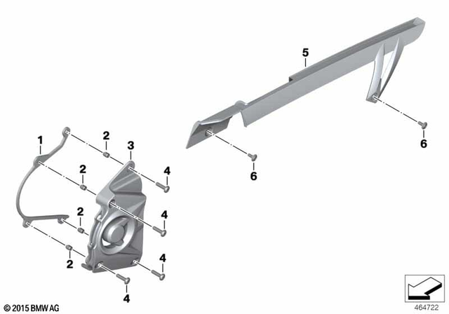 23007716835 - Rear Axle, Rear-Wheel Drive, Suspension: Chain Failure Protection -  for BMW-Motorrad Image