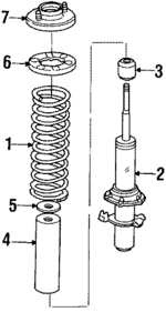 51401SH3A11 - Suspension: Spring for Honda: Civic, CRX Image