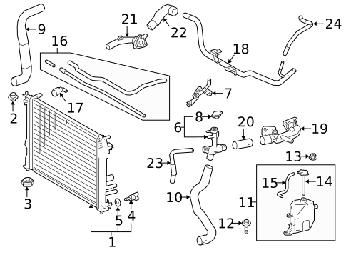 Radiator & Components for 2025 Lexus ES350 #0
