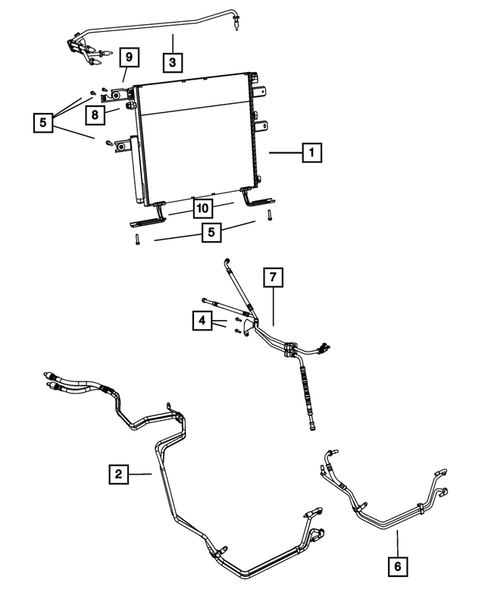 Transmission Oil Cooler, and Lines for 2011 Ram 3500 #0