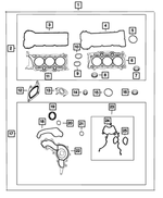 68410629AA - 3.6L; Engine: Engine Gasket Kit for Mopar Image