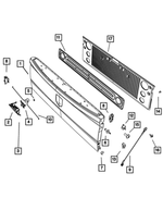 68245874AO - Doors, Door Mirrors and Related Parts: Tailgate for Mopar Image