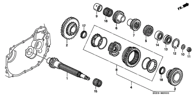 MT Countershaft (SOHC) for 1997 Honda Civic #0