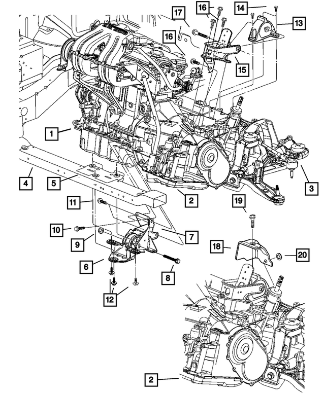 6506927AA - Engine Mounting: Bolt for Mopar Image