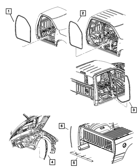 Body Structure Welds, Weatherstrips, Seals, Sealers and Adhesives for 2023 Ram 2500 #0