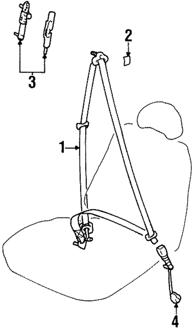 8888027551LK - : Lap &amp; Shoulder Belt for Hyundai Image
