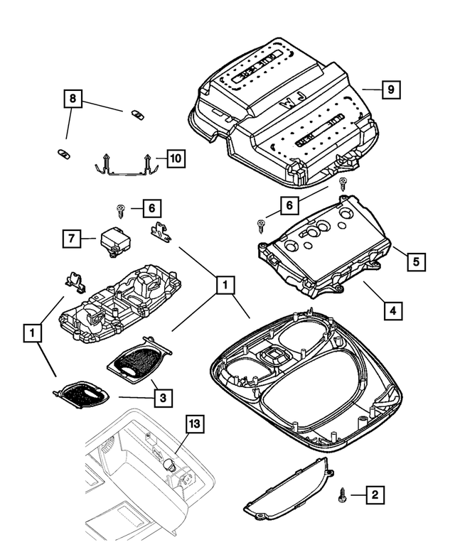 1HT92BD1AA - Interior Trim: Compass Module for Mopar Image