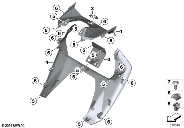 46639445272 - Frame and Mounting Parts: Leg Shield, Upper -  for BMW-Motorrad Image