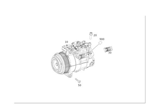 A/C Compressor for 2009 Mercedes-Benz S 65 AMG&reg; #0
