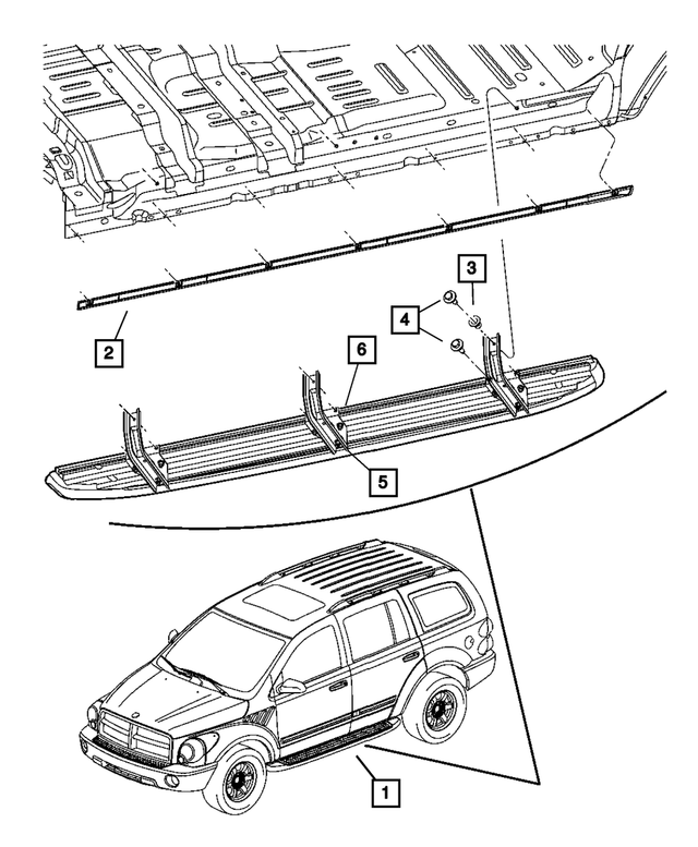 68046328AA - Exterior Ornamentation: Board Running Board for Mopar Image