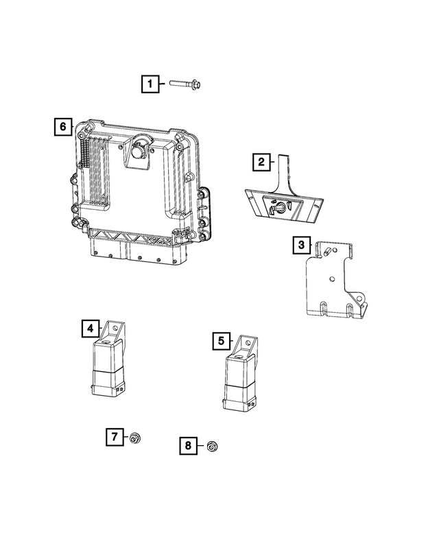 68164425AC - Electrical: Glow Plug Module Bracket for Mopar Image