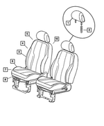 1DS98BD5AB - Interior Trim: Front Headrest for Mopar Image