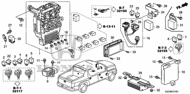 Control Unit (Cabin) (1) for 2007 Honda Ridgeline #0