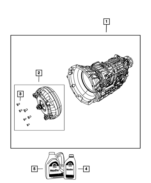 68533467AB - Transmission: With Torque Converter Transmission Kit for Mopar Image