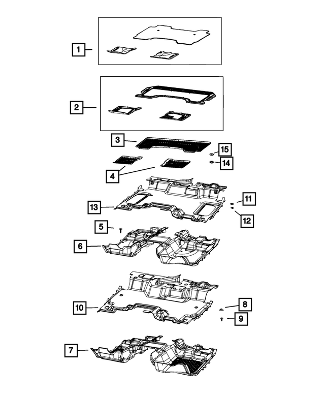 6LY061C5AC - : Floor Mat Kit for Mopar Image