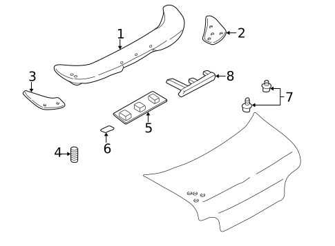 Spoiler for 1995 Subaru Impreza #1
