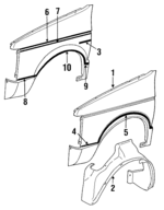 4411913 - Body: Fender for Chrysler: Town &amp; Country | Dodge: Caravan, Grand Caravan, Mini Ram Image