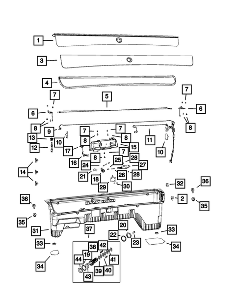 Pick-up Box and Fuel Filler Door for 2014 Ram 3500 #2