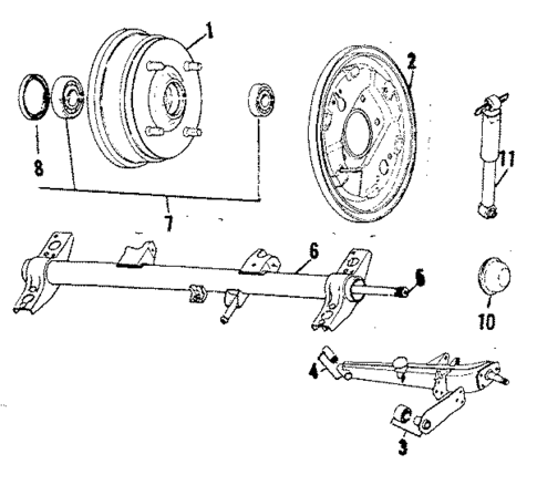 Rear Suspension for 1987 Subaru DL #5