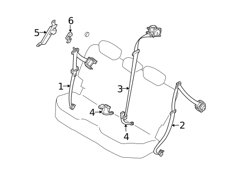 Rear Seat Belts for 2007 INFINITI FX45 #0