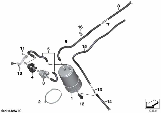 13907700811 - : Bracket Ventilation Valve for BMW-Motorrad Image