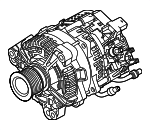 12318490540 - : Generator Assembly for BMW: 530e, 530e xDrive, 540i, 540i xDrive, M440i, M440i Gran Coupe, M440i xDrive, M440i xDrive Gran Coupe, X3, X4, X5, X7 Image