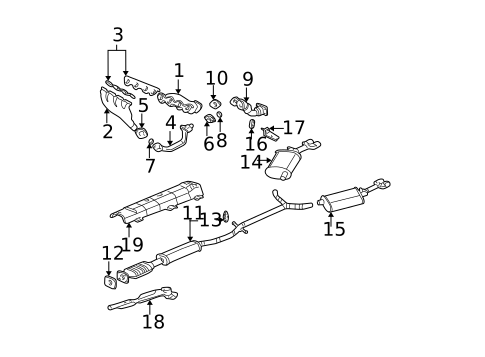 Exhaust Components for 2000 Cadillac DeVille #0