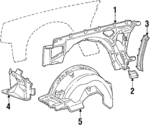 1620993 - Body: Inner Panel for Oldsmobile: Toronado Image