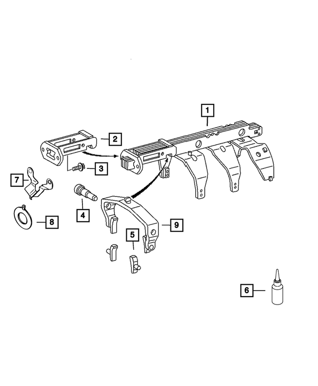 68001748AA - G56; 6-Speed; Manual Transmission: Shift Rail Guide Plate for Mopar Image
