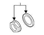 33127607158 - Suspension: Dust Cover Retainer Nut for BMW Image