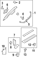 FL3Z1613208AC - : Front Sill Plate for Ford: F-150 Lightning Image