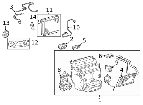 Evaporator Components for 2021 Toyota Tundra #0